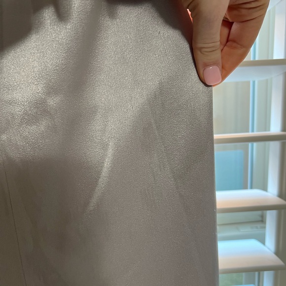 Halston Heritage Deep V Silver Dress - Picture 7 of 11